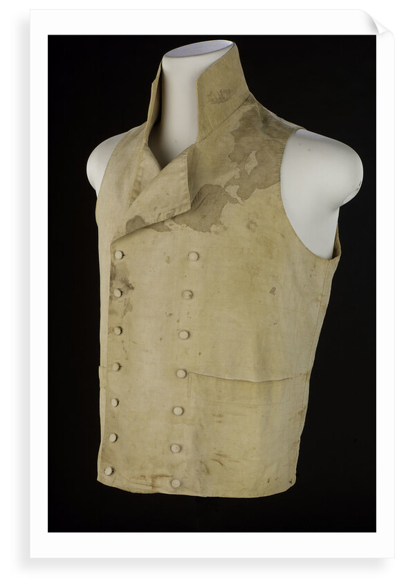 Non-regulation waistcoat worn by Horatio Nelson (1758-1805) at Trafalgar by unknown