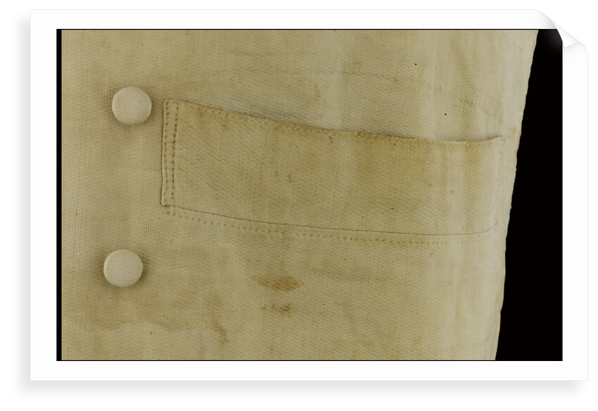 Non-regulation waistcoat worn by Horatio Nelson (1758-1805) at Trafalgar by unknown