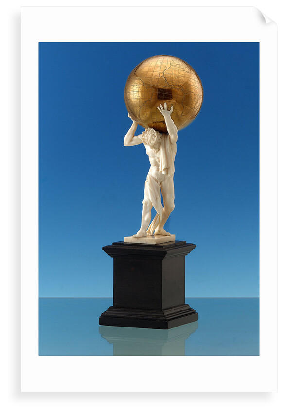 Terrestrial table globe by unknown