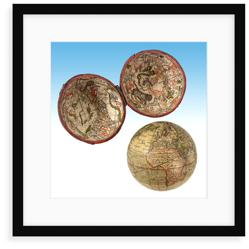 Terrestrial and celestial pocket globe by Richard Cushee