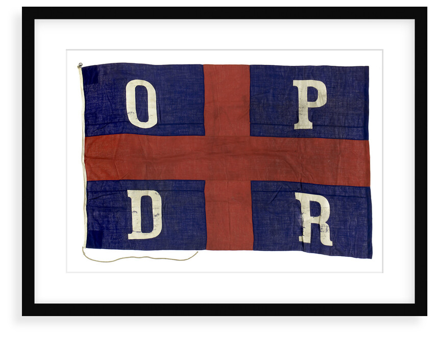 House flag, Oldenburg Portugiesische Dampschiffs Rhederei by unknown
