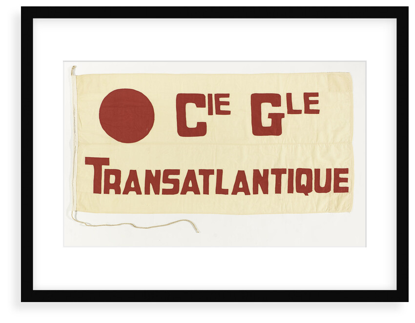 House flag, Compagnie Generale Transatlantique S. A. by Servaux