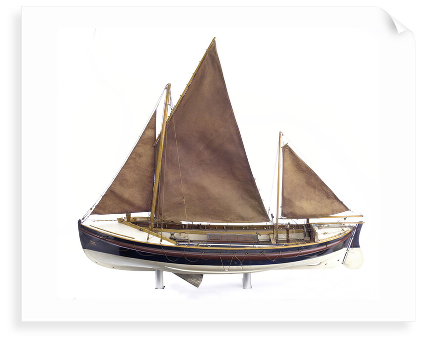 Full hull model, Watson lifeboat, port broadside by unknown