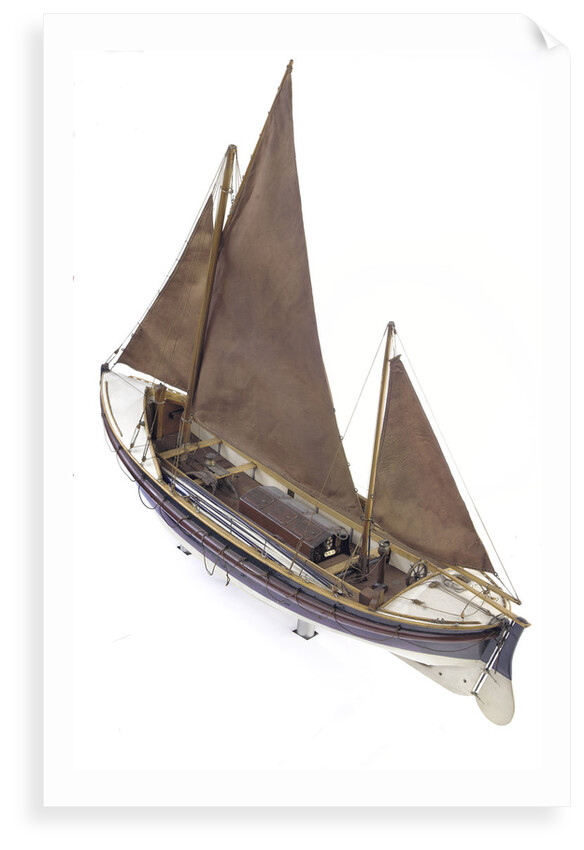 Full hull model, Watson lifeboat, port stern quarter deck by unknown