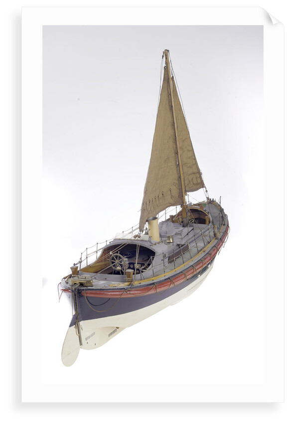 Full hull model, Watson lifeboat, starboard stern quarter deck by Unknown