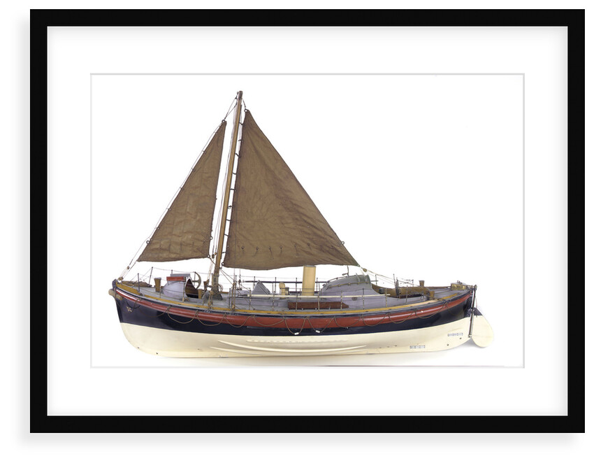 Full hull model, Watson lifeboat, port broadside by unknown