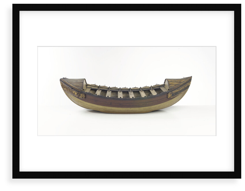 Full hull model, lifeboat, broadside by unknown
