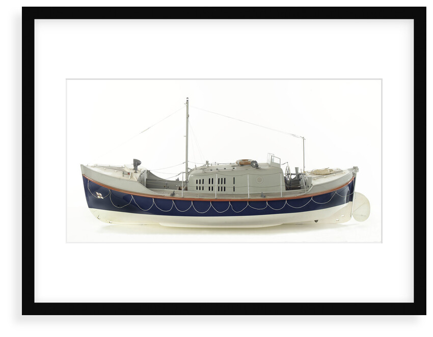 Full hull model, Oakley Mark II self-righting lifeboat, port broadside by unknown
