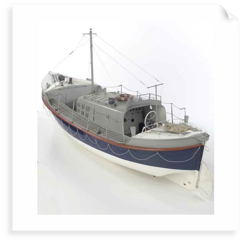 Full hull model, Oakley Mark II self-righting lifeboat, port stern quarter by unknown