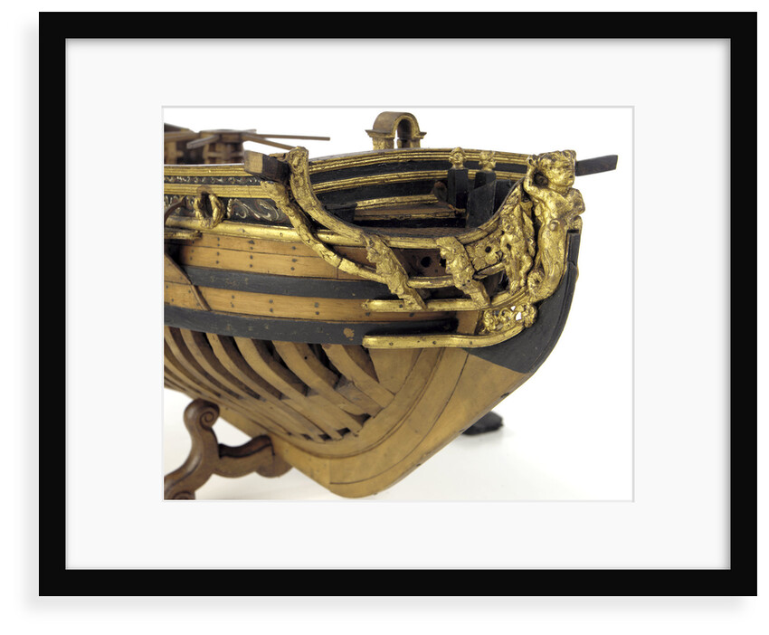 Full hull model, yacht, figurehead by Unknown
