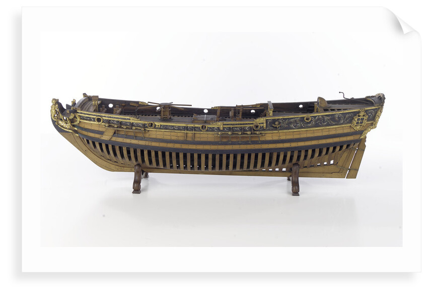 Full hull model, yacht, port broadside by unknown