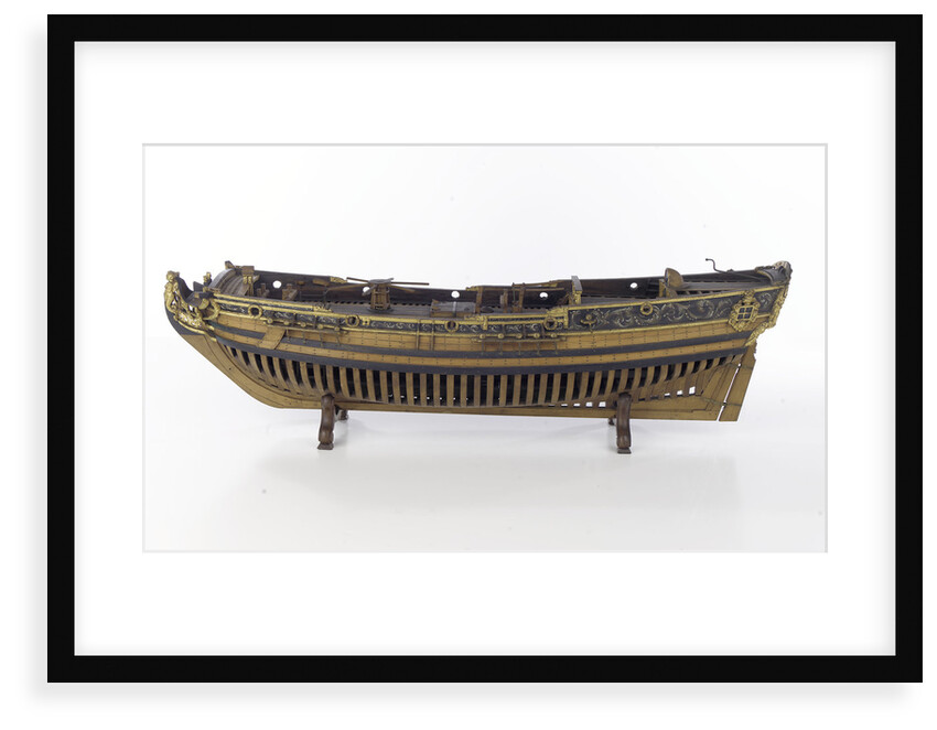 Full hull model, yacht, port broadside by unknown