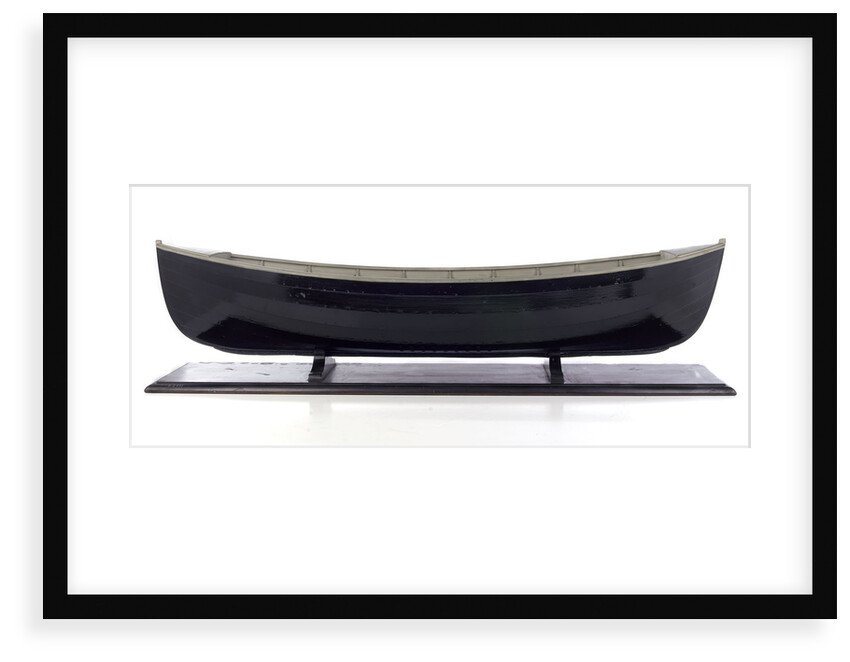 Full hull model, lifeboat, broadside by unknown