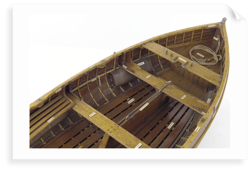 Full hull model, dinghy, interior detail by unknown