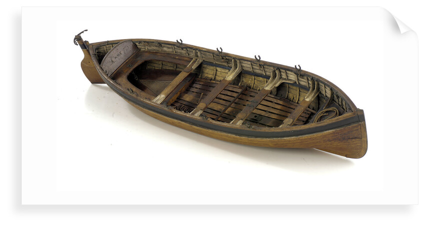 Full hull model, 8-oared whaleboat, starboard by unknown