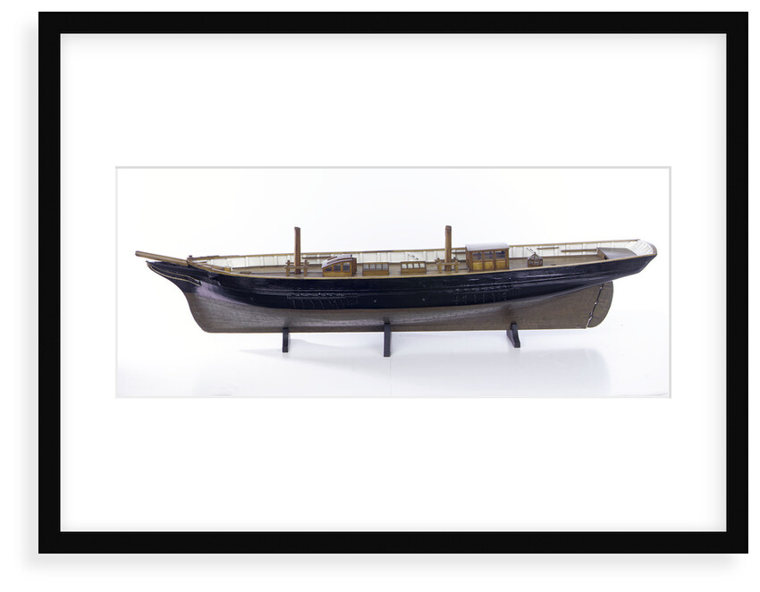 Accommodation model, yacht, port broadside by unknown