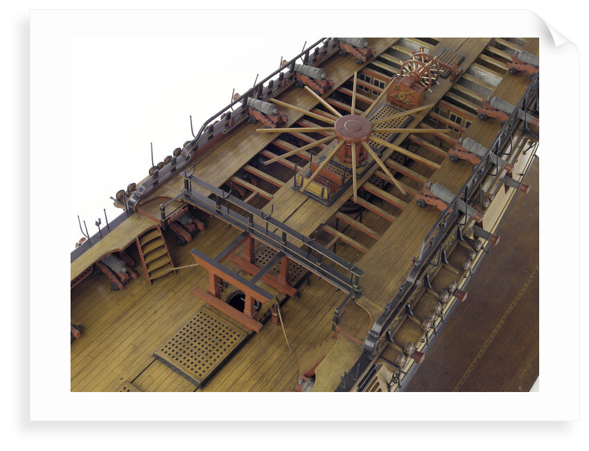 'Amazon', deck detail, capstan, wheel and pumps by Unknown