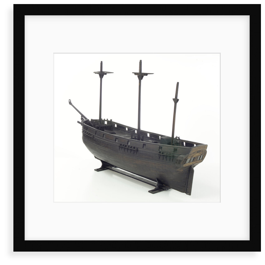 Cargo vessel, port stern quarter by unknown