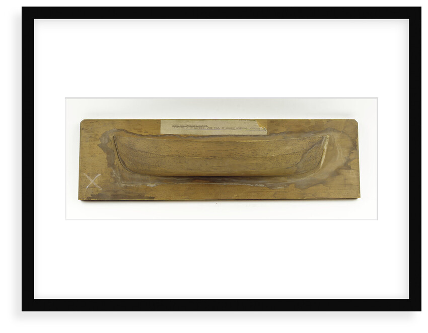 Half block model, multi-chine lifeboat, starboard broadside by unknown