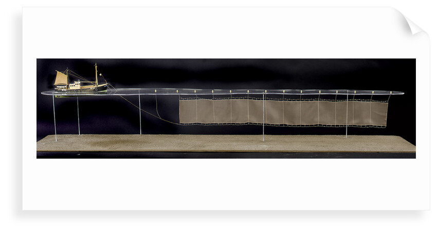 'Accumulator', starboard broadside, scenic model by Kenneth Britten