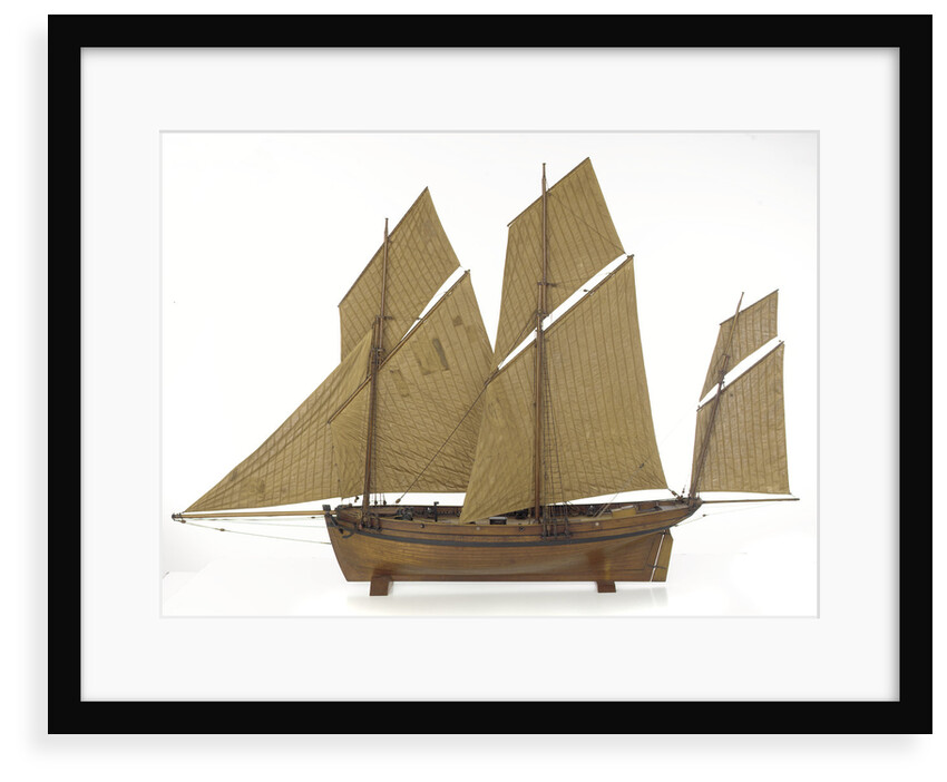 French 8-gun lugger by unknown