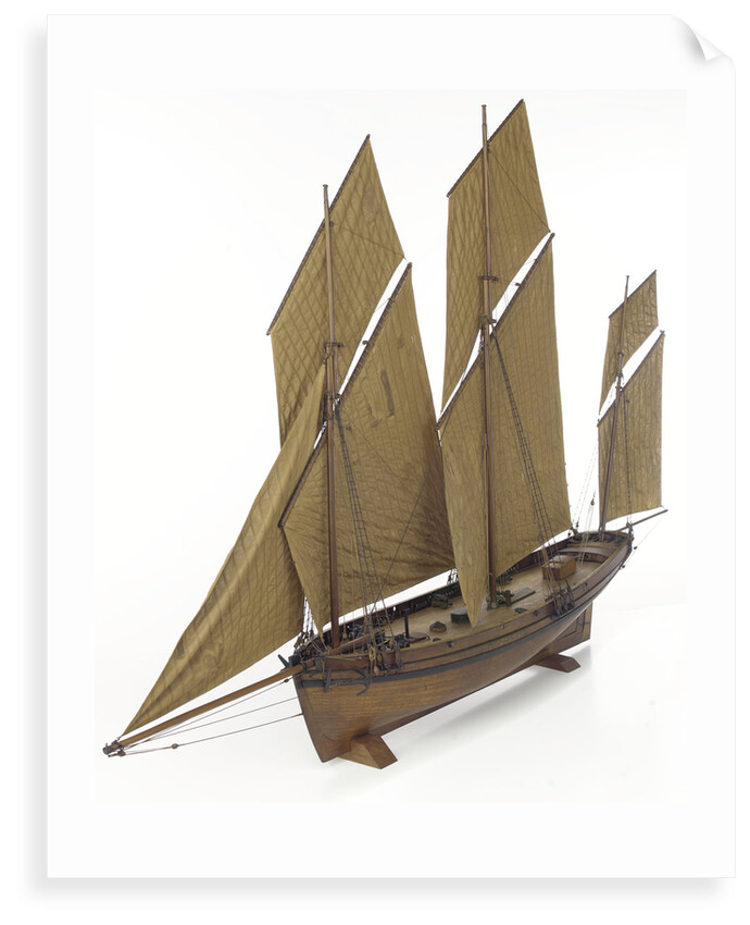 French 8-gun lugger by unknown