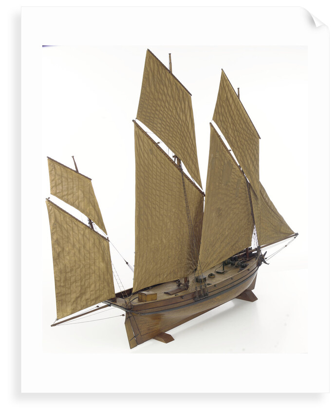 French 8-gun lugger by unknown