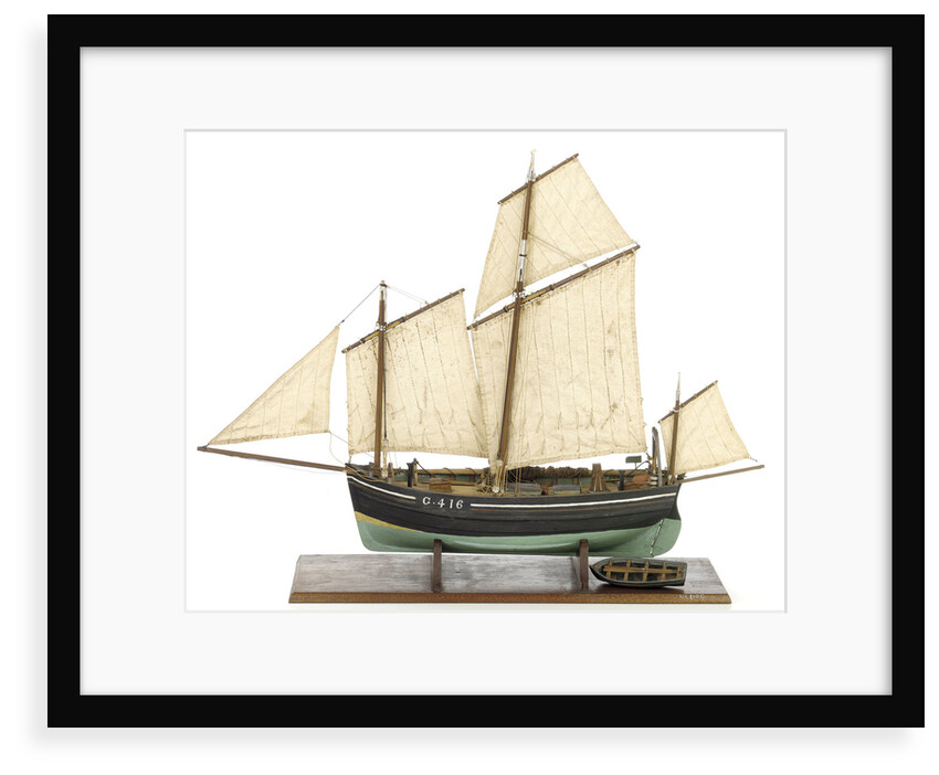 Full hull model, chasse marie, port broadside by unknown