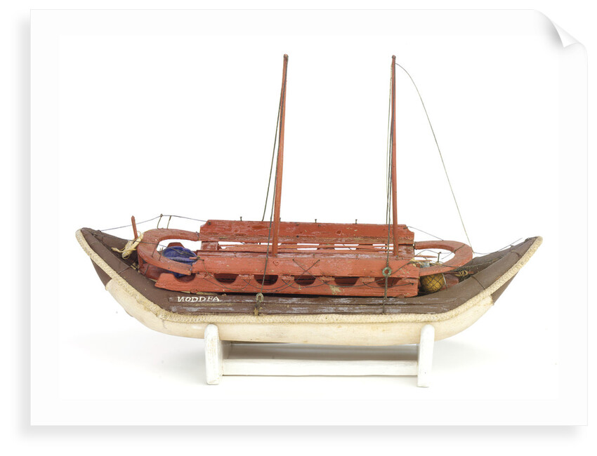 Full hull model representing 'Noddea' and 'Refuge', starboard broadside by unknown