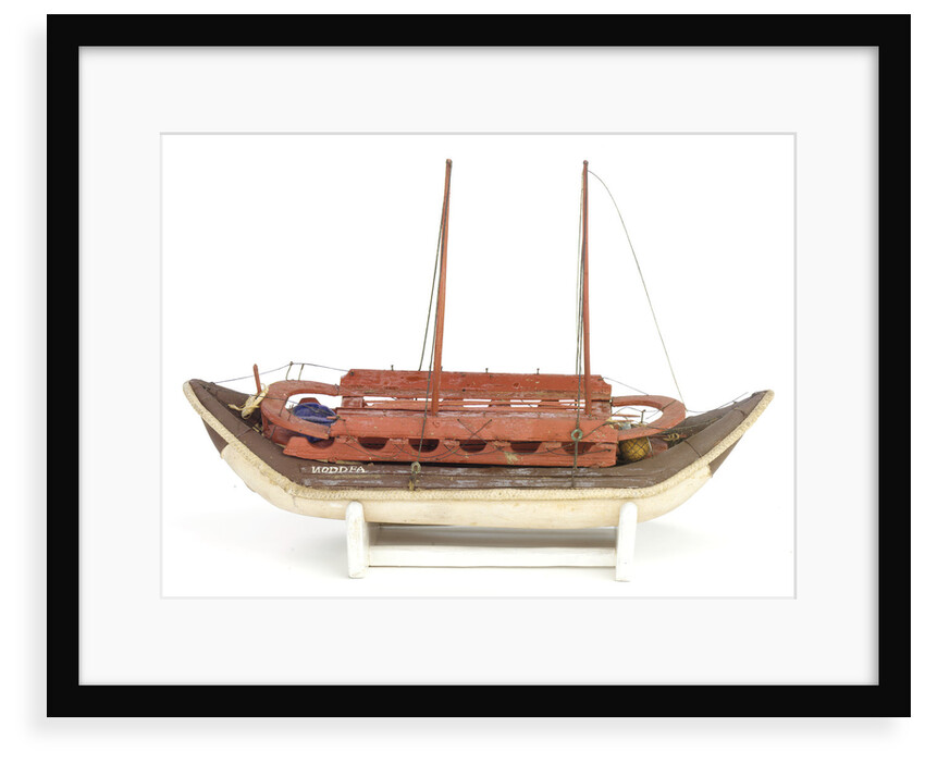 Full hull model representing 'Noddea' and 'Refuge', starboard broadside by unknown