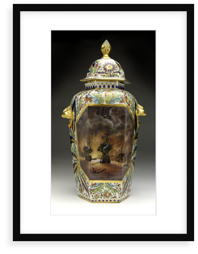 Large hexagonal vase by Chamberlains & Co.
