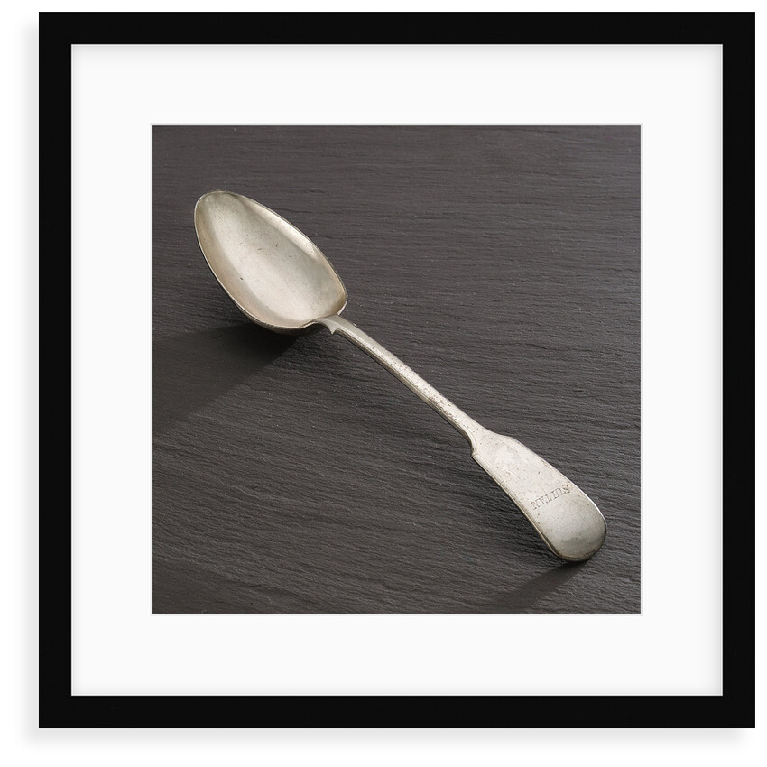 An electroplated tablespoon by L. Upton, made about 1873 by L. Upton