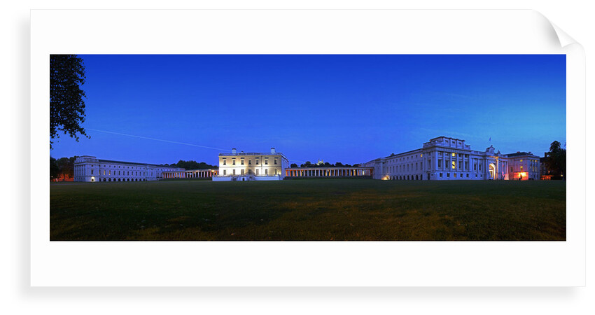 Panoramic evening view of the Queen's House and National Maritime Museum, Greenwich by National Maritime Museum