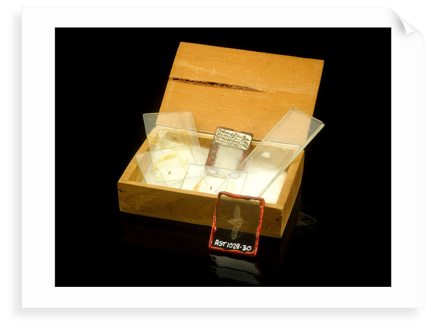 Microscope slides and box by Unknown