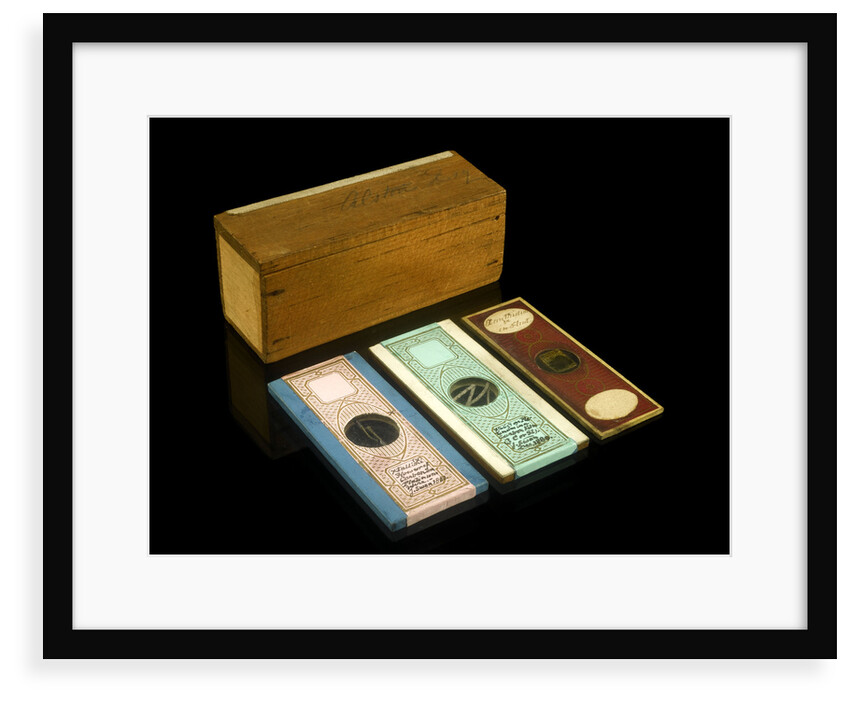Microscope slide and box by unknown