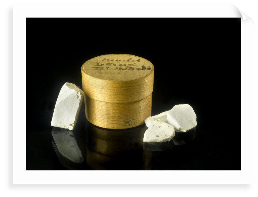 Pill box and sodium borate by unknown