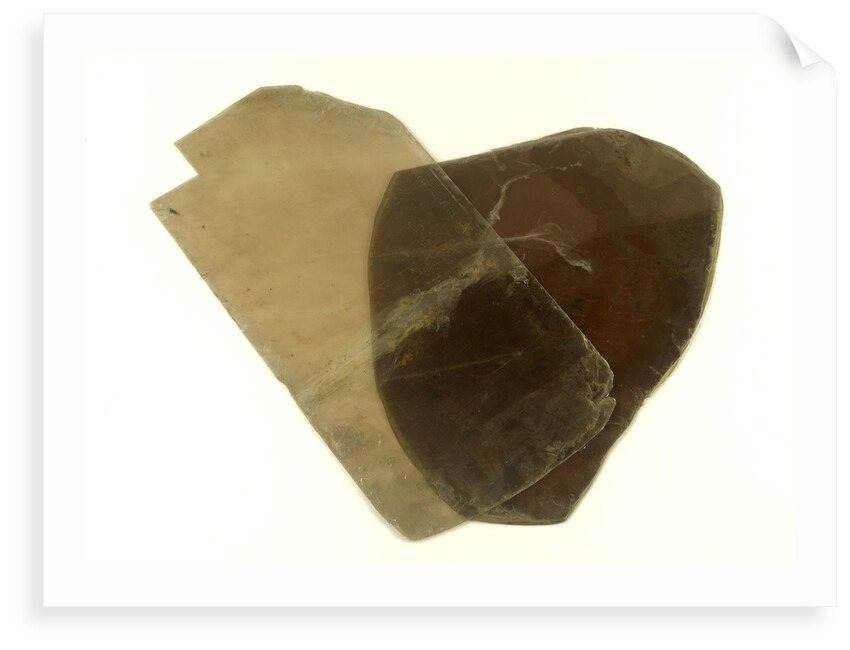 Five sheets of mica in a bag by unknown