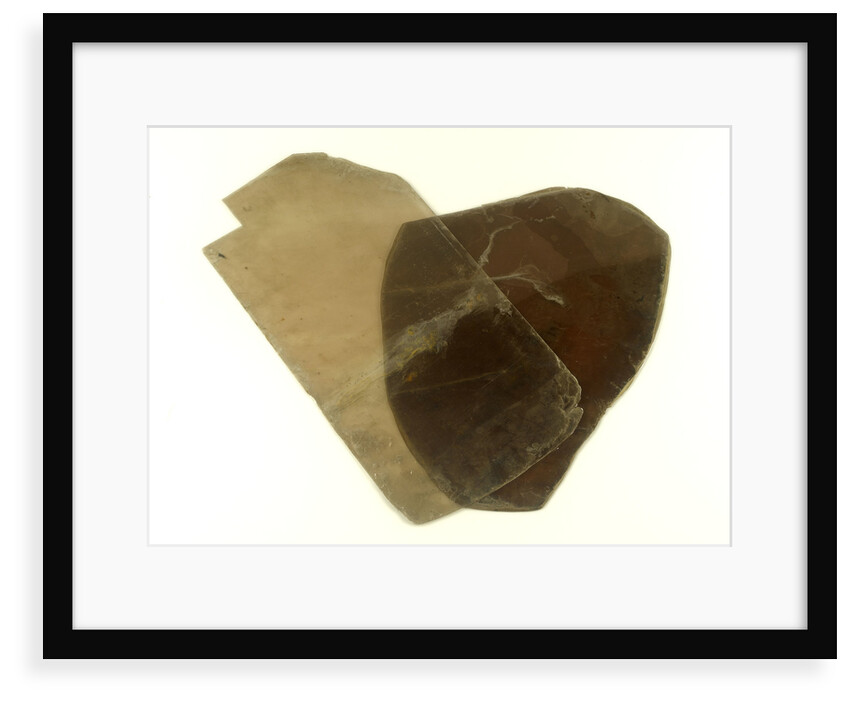 Five sheets of mica in a bag by unknown