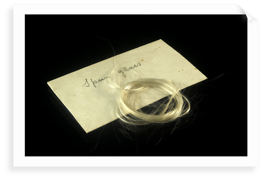 Two skeins of spun glass in an envelope by unknown