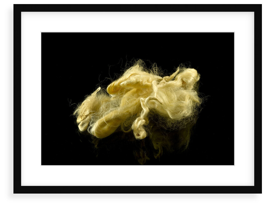 Two skeins of raw silk in an envelope by unknown