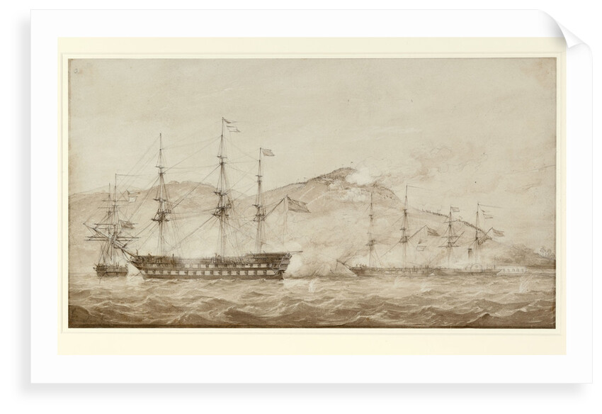 HMS 'Wellesley', HMS 'Columbine' and HMS 'Grisel' by William Joy