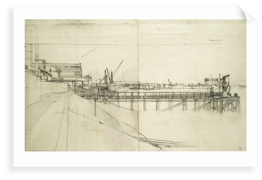 Study for a jetty at Greenwich by Jesse Dale Cast