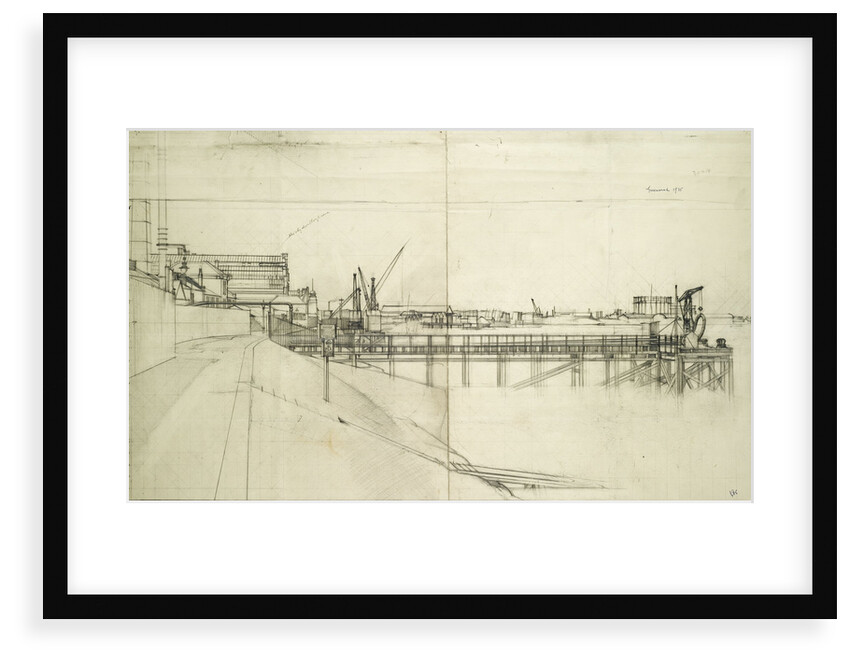Study for a jetty at Greenwich by Jesse Dale Cast