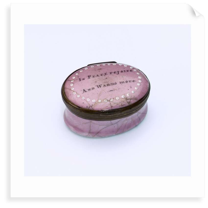 Oval patch box commemorating the Peace of Amiens, 1801 by unknown