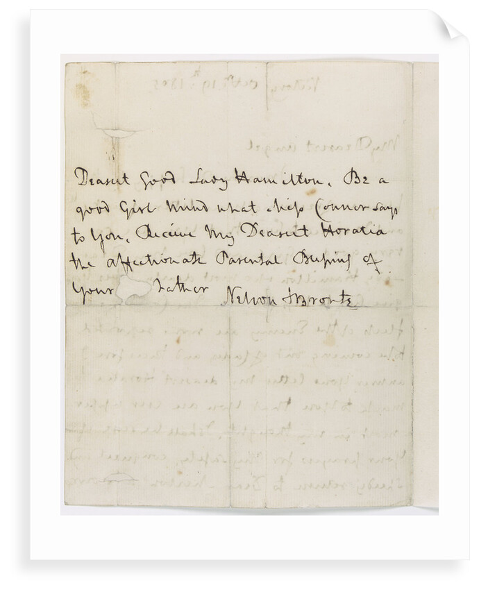 Last letter from Nelson to Horatia, page two by Horatio Nelson