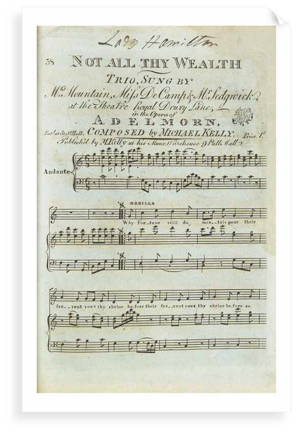 Broadsheet ballad 'The maiden's lamentations for the loss of her Sailor' by Mantz Finsbury