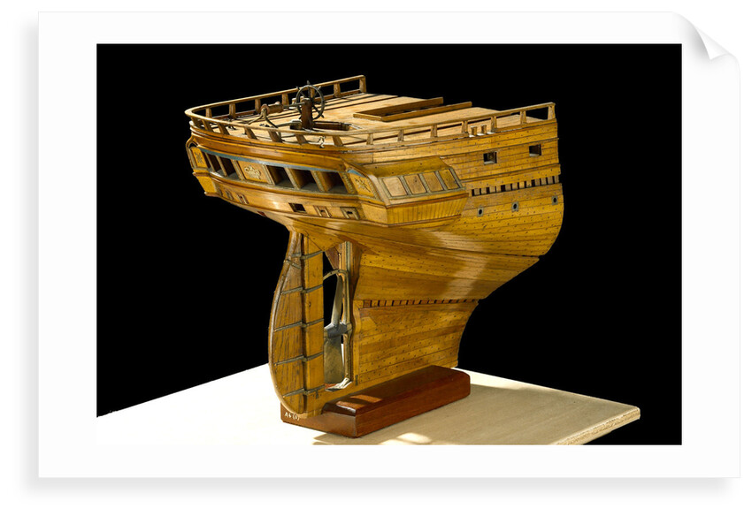 Section of screw frigate, starboard stern by unknown