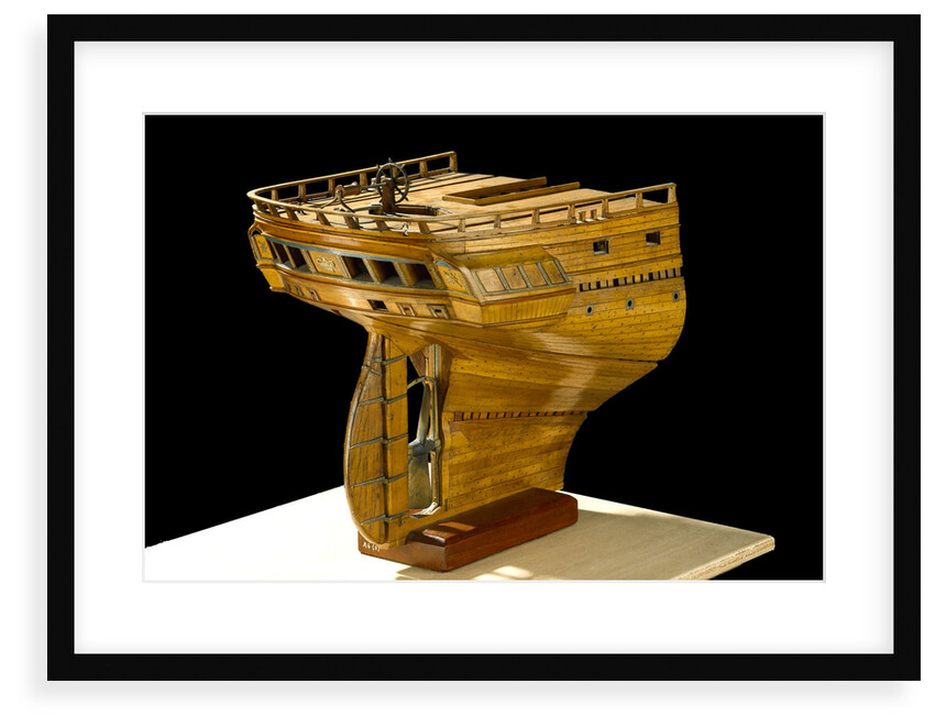 Section of screw frigate, starboard stern by unknown