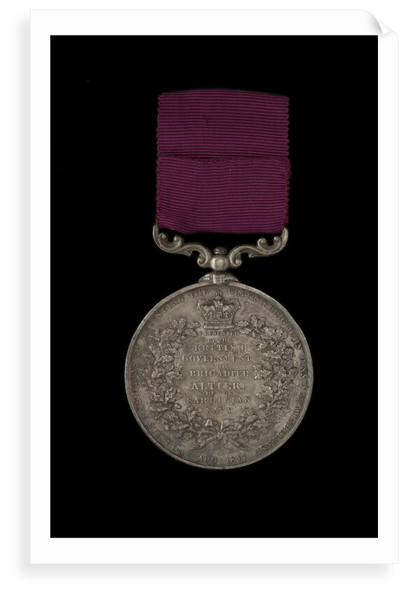 Sea Gallantry Medal, Foreign Services 1847, reverse by W. Wyon