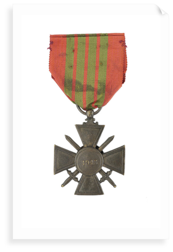 Croix de Guerre 1943, reverse by unknown